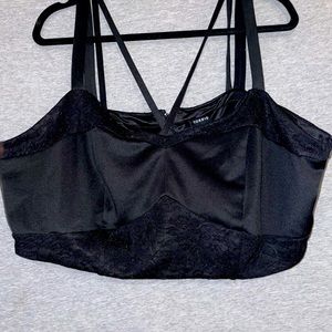 NWT Torrid Black Double Strap Top
